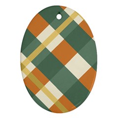 Autumn Plaid Ornament (Oval)