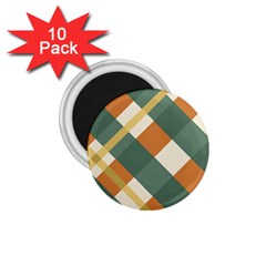 Autumn Plaid 1.75  Magnets (10 pack) 