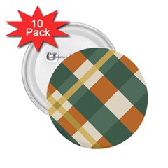 Autumn Plaid 2.25  Buttons (10 pack) 