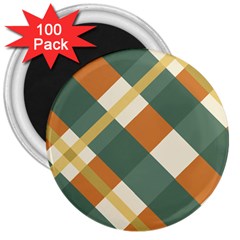 Autumn Plaid 3  Magnets (100 pack)