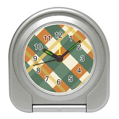 Autumn Plaid Travel Alarm Clocks