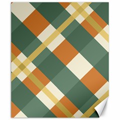 Autumn Plaid Canvas 20  X 24   by Alisyart