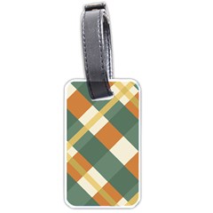 Autumn Plaid Luggage Tags (One Side) 