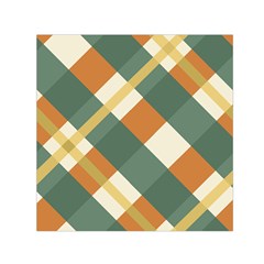 Autumn Plaid Small Satin Scarf (Square)