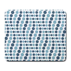 Circle Blue Grey Line Waves Large Mousepads