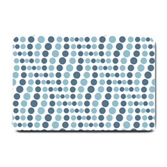 Circle Blue Grey Line Waves Small Doormat 