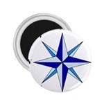 Compass Blue Star 2.25  Magnets Front
