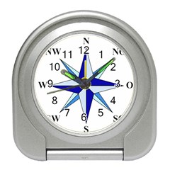 Compass Blue Star Travel Alarm Clocks