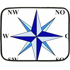 Compass Blue Star Double Sided Fleece Blanket (mini) 