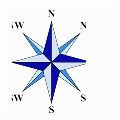 Compass Blue Star Small Garden Flag (two Sides)