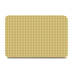 Golden Yellow Tablecloth Plaid Line Plate Mats by Alisyart