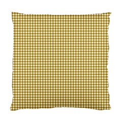 Golden Yellow Tablecloth Plaid Line Standard Cushion Case (two Sides)