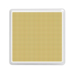 Golden Yellow Tablecloth Plaid Line Memory Card Reader (square) 