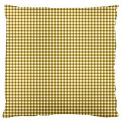 Golden Yellow Tablecloth Plaid Line Large Cushion Case (two Sides) by Alisyart