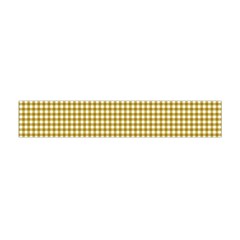 Golden Yellow Tablecloth Plaid Line Flano Scarf (mini)