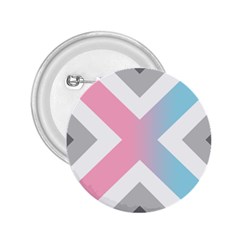 Flag X Blue Pink Grey White Chevron 2 25  Buttons