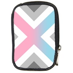 Flag X Blue Pink Grey White Chevron Compact Camera Cases