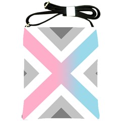 Flag X Blue Pink Grey White Chevron Shoulder Sling Bags