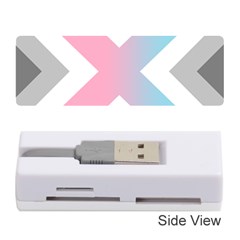 Flag X Blue Pink Grey White Chevron Memory Card Reader (Stick) 