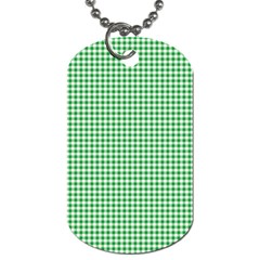 Green Tablecloth Plaid Line Dog Tag (one Side) by Alisyart