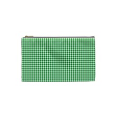 Green Tablecloth Plaid Line Cosmetic Bag (small) 