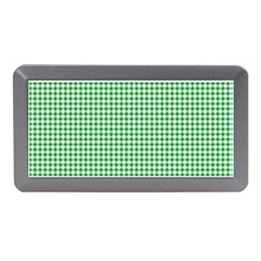 Green Tablecloth Plaid Line Memory Card Reader (mini) by Alisyart