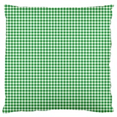 Green Tablecloth Plaid Line Large Cushion Case (two Sides)