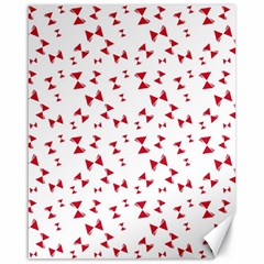 Hour Glass Pattern Red White Triangle Canvas 16  X 20  