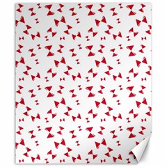 Hour Glass Pattern Red White Triangle Canvas 20  X 24  