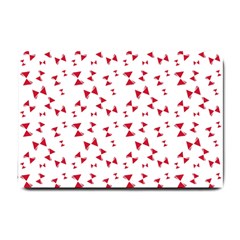 Hour Glass Pattern Red White Triangle Small Doormat 