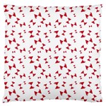 Hour Glass Pattern Red White Triangle Large Flano Cushion Case (Two Sides) Front