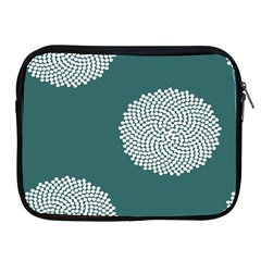 Green Circle Floral Flower Blue White Apple Ipad 2/3/4 Zipper Cases by Alisyart