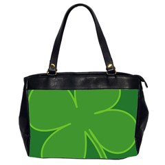 Leaf Clover Green Office Handbags (2 Sides)  by Alisyart