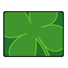 Leaf Clover Green Fleece Blanket (small)