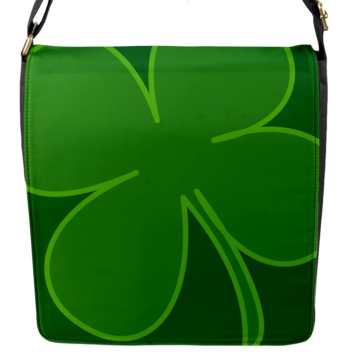 Leaf Clover Green Flap Messenger Bag (S)