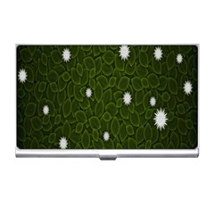 Graphics Green Leaves Star White Floral Sunflower Business Card Holders by Alisyart