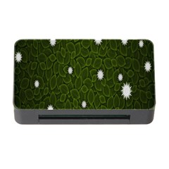 Graphics Green Leaves Star White Floral Sunflower Memory Card Reader With Cf