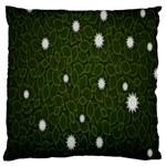 Graphics Green Leaves Star White Floral Sunflower Large Cushion Case (One Side) Front