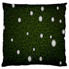 Graphics Green Leaves Star White Floral Sunflower Standard Flano Cushion Case (one Side)