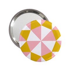 Learning Connection Circle Triangle Pink White Orange 2 25  Handbag Mirrors by Alisyart