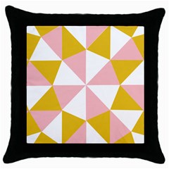 Learning Connection Circle Triangle Pink White Orange Throw Pillow Case (black) by Alisyart