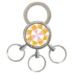 Learning Connection Circle Triangle Pink White Orange 3-ring Key Chains by Alisyart