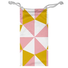 Learning Connection Circle Triangle Pink White Orange Jewelry Bag