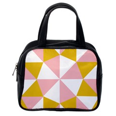 Learning Connection Circle Triangle Pink White Orange Classic Handbags (one Side)