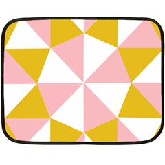 Learning Connection Circle Triangle Pink White Orange Fleece Blanket (mini)