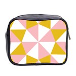 Learning Connection Circle Triangle Pink White Orange Mini Toiletries Bag 2-Side Back