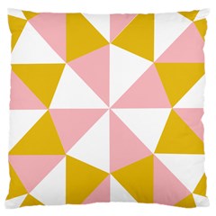 Learning Connection Circle Triangle Pink White Orange Large Cushion Case (one Side)