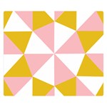 Learning Connection Circle Triangle Pink White Orange Double Sided Flano Blanket (Small)  50 x40  Blanket Back