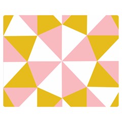 Learning Connection Circle Triangle Pink White Orange Double Sided Flano Blanket (medium)  by Alisyart