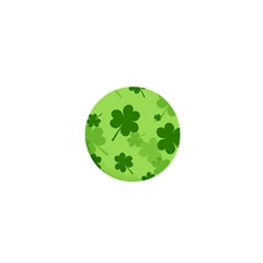 Leaf Clover Green Line 1  Mini Buttons by Alisyart